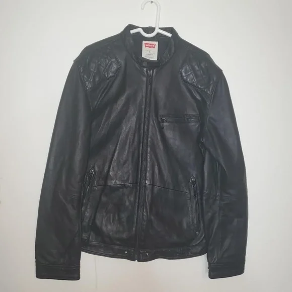 Mens Premium Black Cafe Racer Lambskin Leather Jacket - Picture 1 of 16